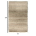 thumbnail image 5 of Josie 8 x 10 Area Rug Handwoven Jute Braided and Coiled White Stripes - Saltoro Sherpi, 5 of 5