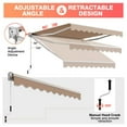 thumbnail image 5 of Aimee Lii 10 x 8.2 Feet Retractable Awning with Easy Opening Manual Crank Handle, Outdoor Awning for Patio, Beige, 5 of 7