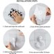 thumbnail image 5 of Piezas Ganchos autoadhesivos transparentes Gancho giratorio de 360 grados Gancho adhesivo potente Ganchos de pared de techo Sin taladrar para baño Inodoro Cocina Oficina Techo de pared esquí esquí Gafas de esquí, 5 of 5