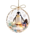 thumbnail image 2 of Glowing Christmas Story Ornament, Light-Up Mini Holiday Scene in Clear Acrylic Ball, Penguin Design for Christmas Tree Hanging Holiday Decor, 3.15 Inch, 2 of 6