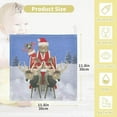 thumbnail image 2 of SKYSONIC 3 PCS Funny Cat Santa Sleigh Baby Muslin Washcloths, Reindeer Winter Face Towel Burp Cloths Ultra Soft Absorbent Cotton Bath Wipes Towels for Newborn Boys Girls, 2 of 7