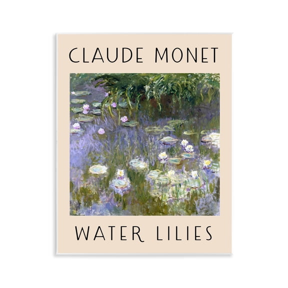 Stupell Industries Classic Monet Water Lilies Landscape & Nature Painting Unframed Art Print Wall Art, 11 x 14