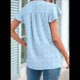 thumbnail image 4 of Blusa de Verano 2025 para Mujer, con Cuello en V, Volantes, Corta, Lunares, Holgada, Tipo Túnica Azul XL, 4 of 6