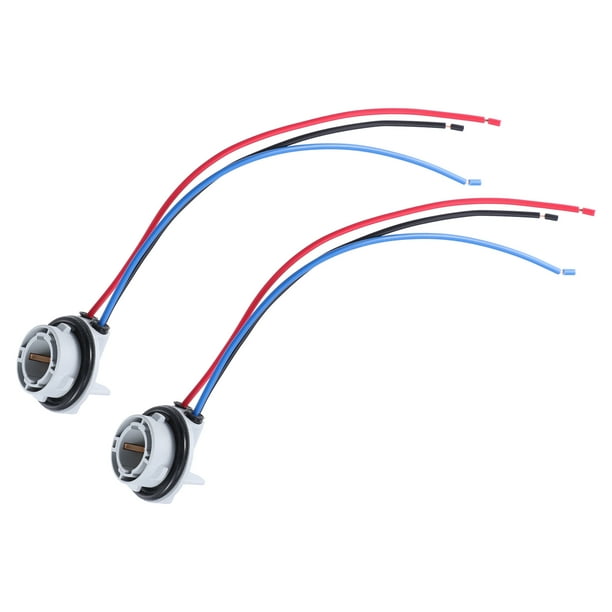 2 uds. Soporte de bombilla de luz trasera de señal de giro delantera y trasera 1157 2357 BAY15D para coche de plástico gris