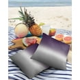 thumbnail image 3 of Outdoor Waterproof Throw Pillow Covers Set of 2 Purple Grey Ombre Decorative Pillowcases Square Outdoor Pillows Cushion Case 18x18 Inch Gradient Gradual Color Patio Pillows for Couch Sofa Bed Garden, 3 of 7