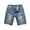 Blue, variant on Mens Casual Shorts Mens Broken Holes Slim Fit Stretch Denim Shorts Pants Casual Straight Leg Jeans Cargo Sweatpants for Men Blue M