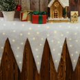 thumbnail image 4 of GHSDFBB Lighted LED Snow and Icicle Mantel Scarf Light Up Artificial Snow Blanket with 2 Pieces LED Rope Fireplace Icicle Cover Decor for Christmas Village Display, 4 of 7