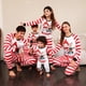 thumbnail image 2 of Merry Christmas Family Pajamas Set 2023 New Year's Costumes Striped Print Parent-child Matching Outfits Soft Sleepwear Xmas Look, 2 of 3