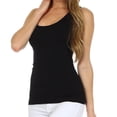 thumbnail image 3 of Sakkas Basics Ribbed Racerback Cami Tank Top - Black - One Size, 3 of 4