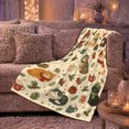thumbnail image 6 of Winter Cats decorative motif Gifts Christmas, Festive Pet Portrait Pattern, Warm Flannel Blanket for Living Room and Reading Nook, Cat Lovers Friendship Gift, Pet Lover Home Decor, 6 of 9