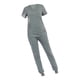 thumbnail image 1 of Conjunto de uniforme médico para mujer, top y pantalón deportivo, duradero, cuello en V, elástico y atlético, para enfermera Gris, 1 of 9