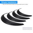 thumbnail image 2 of WILLJOY 4PCS Car Fender Flares Wide Body Kit Wheel Arches for Nissan Hardbody D21 1965-1994 Black, 2 of 10