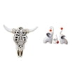 thumbnail image 1 of Escultura de pared de calavera,Estatua de resina con cabeza de vaca para decoración de pared y hogar,Adornos de diseño de patrón de decoración de pared de cabeza de vaca,Esculturas de, 1 of 8