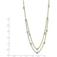 thumbnail image 3 of 14K Two-Tone Gold Two Tone Double Chain Star Necklace - 18", 3 of 6