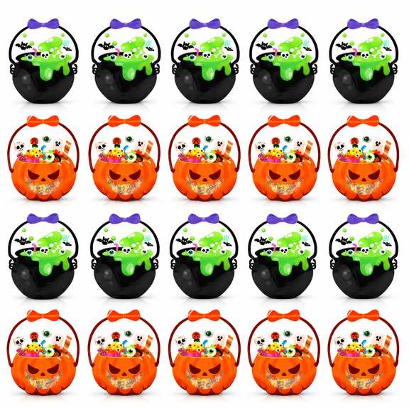 Halloween Zipper Treat Bags,Halloween Goodie Bags,Halloween Resealable Candy Bags with Handle for Scary Holiday Candy Gift Supplies Decoration(20PCS)