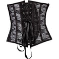 thumbnail image 4 of Corset Lavish Lace Corset Tops for Women Lingerie, Bustier and Plus Size Black XL, 4 of 5