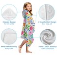 thumbnail image 7 of Pioneer Flower Floral Print Pattern Hooded Bath Towel，50"x30" for Ages 3 To 12 Kids, Quick Dry Lightweight Soft Microfiber Hood Beach Towel Cover Up for Kids, 7 of 7