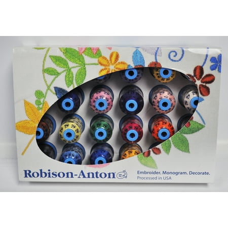 Robison Anton Embroidery Thread - Robison Anton Top 24 Polyester Embroidery Thread Set