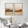 thumbnail image 4 of IDEA4WALL Framed Canvas Print Wall Art Set Brown Mountain Range Ocean Lake Nature Wilderness Modern Art Decorative Geometric Minimal Artwork for Living Room, Bedroom, Office -, 4 of 5