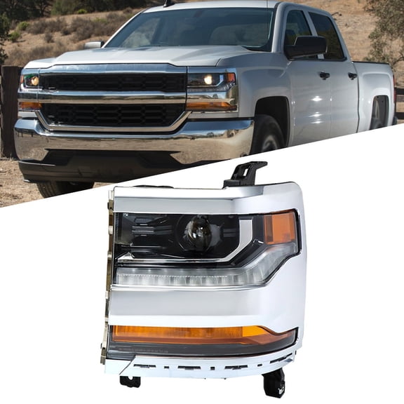 Headlamp Left/Driver HID Headlight Assembly For Chevy Silverado 1500 2016-2018