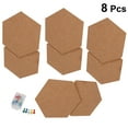 thumbnail image 7 of Aloha 8PCS Hexagon Cork Boards Photo Wall Message Boards Self-Adhesive Background Bulletin Message Stickers for Home Office, 7 of 7