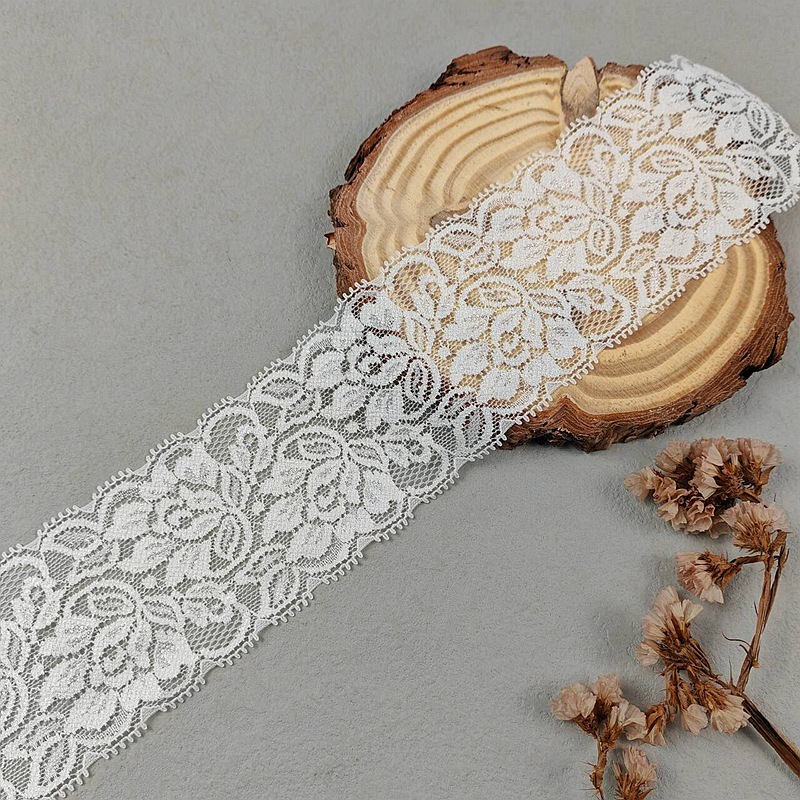 Beige Lace Ribbon 10 Yards Cotton Lace Trim Crochet Sewing Lace for Crafts, Gift Package Wrapping, Bridal Wedding Decoration, Widen 2.35 inch,Style 3
