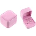 thumbnail image 1 of Velvet Ring Earring Display Case Jewelry Box Jewelry Storage Organizer Gift Packaging Box Luxury Ring Box(pink), 1 of 1