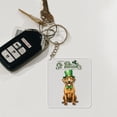 thumbnail image 4 of Happy St. Patrick’s Day Rhodesian Ridgeback with Green Hat Shamrocks Rainbow Acrylic Keychain Ridgebacks Dog Lover Gifts Collar Charm Tag Keyring - 03007, 4 of 5