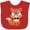 Red, variant on Inktastic Cute Hipster Fox Boys or Girls Baby Bib