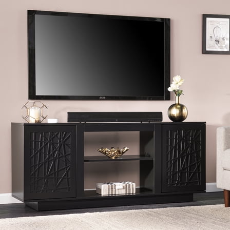 SEI Delgrave Entertainment Center fits up to 56" with Storage, Black