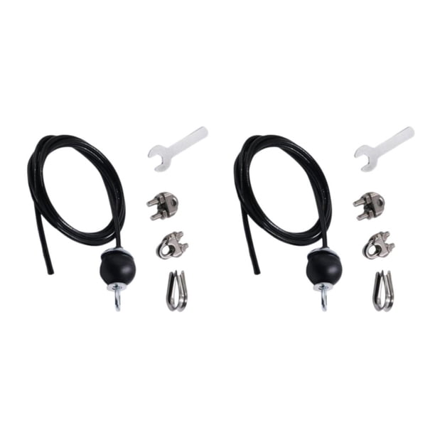 Wosthever Cuerda de alambre de acero con bola de tope de goma resistente para ACC de entrenamiento de gimnasio Tipo 1 2piezas