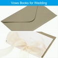 thumbnail image 3 of Uxcell Wedding Vows Books, His and Her Wedding Vow Card with Cream Ribbon for Bride and Groom Wedding 2 Pcs, 3 of 6