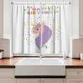 thumbnail image 2 of Ambesonne Unicorn Party Kitchen Curtains, Doodle Birthday, 55"x39", Multicolor, 2 of 3