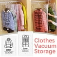 thumbnail image 5 of Hanging Vacuum Storage Bags Sealing Bags Space Saving Bag for Clothes Storage Bags Reusable Vacuum Storage Bags,, Down Jackets Closet Organizers, Travel Clearance, 5 of 6