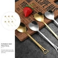 thumbnail image 4 of 6 unids cucharas de café en forma de corazón acero inoxidable cuchara de té flotware helado cuchara, 4 of 5