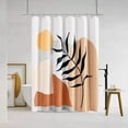 thumbnail image 2 of Boho Shower Curtain Orange, Modern Abstract Shower Curtain Coral Peach Fabric Shower Curtain Set with 12 Hooks, Unique Funny Sun Bath Curtain Minimalistic Home Bathroom Decoration, 72W x 72L, 2 of 6