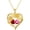 1&10-Jan & Oct, variant on Birthstone Necklace for Women Double Sunflowers and Birthstones with Engraving Gold Plated Jewelry Valentines Day Birthday Gifts for Women Best Friend Friendship