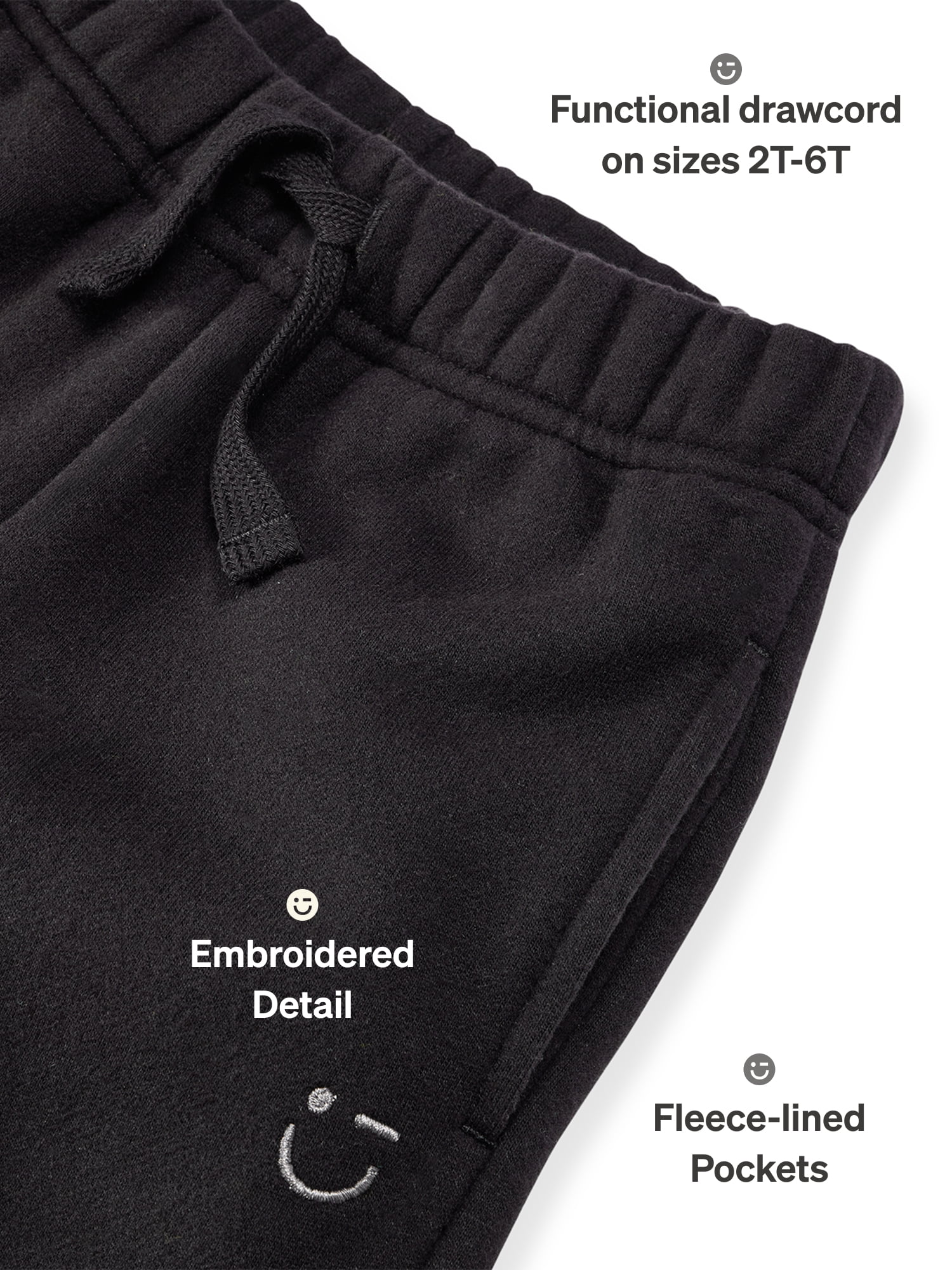 Color Mix by Garanimals Baby & Toddler Fleece Sweatpants, Sizes 0–6T