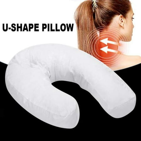 U U-Shaped Side Sleeper Body Pillow with Contoured Support to Help Eliminate Neck and Back Pain Hypoallergenic Removable Washable