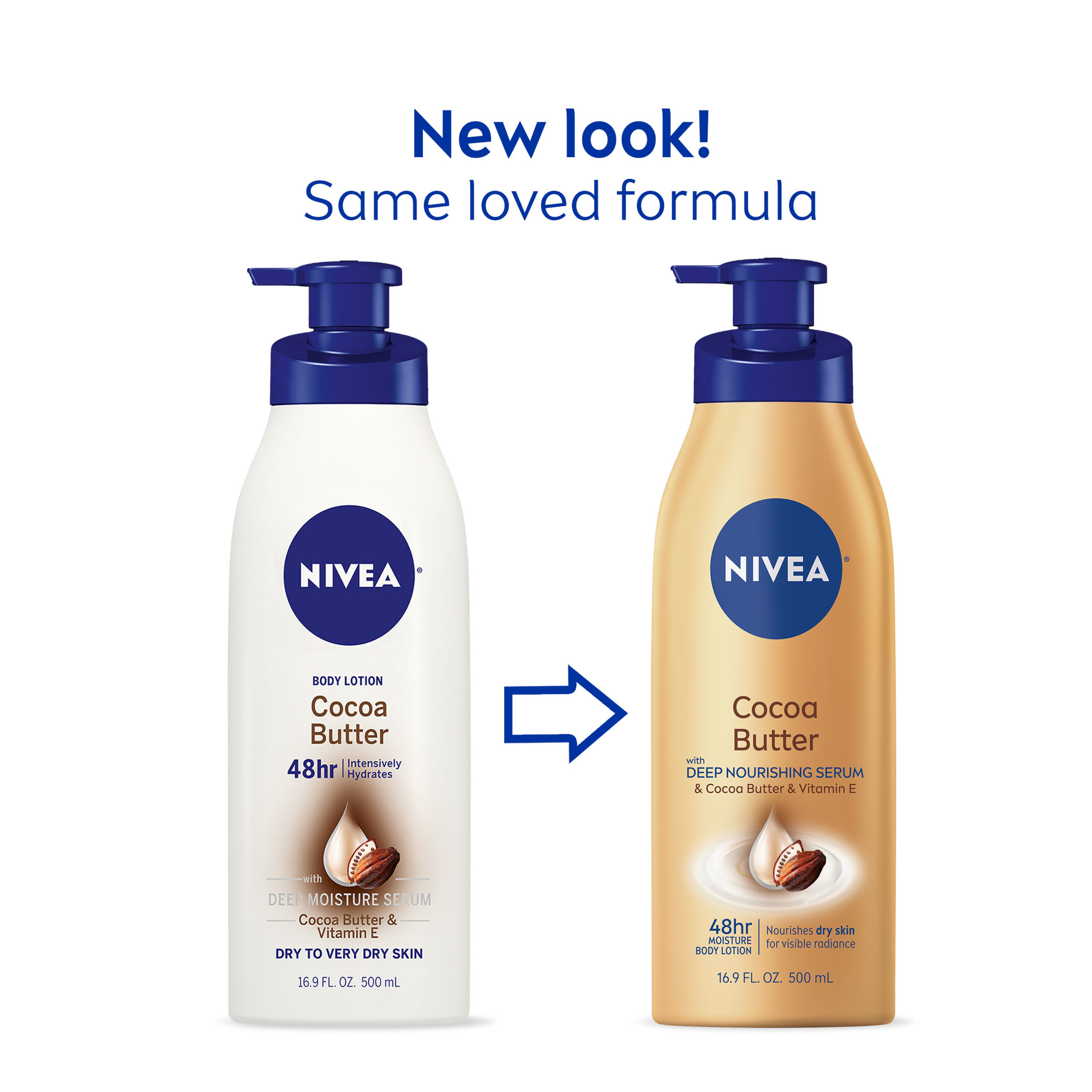 NIVEA Cocoa Butter Body Lotion with Deep Nourishing Serum, 16.9 Fl Oz - image 2 of 11