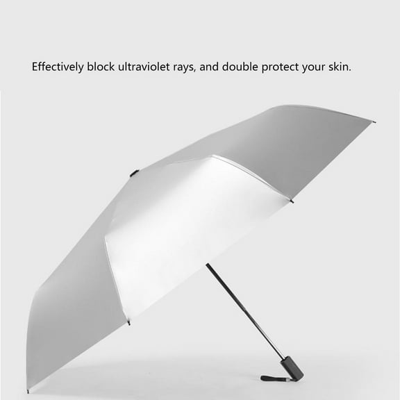 LHCER Portable 3 Folding Automatic Parasols Anti-UV Sun Rain Umbrella Yellow For Outdoor Travel,Sun Umbrella,Parasol