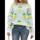 thumbnail image 2 of Suéter Holgado de Punto con Cuello Redondo y Larga para Mujer, Otoño e Invierno 2025 L, 2 of 9