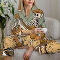 thumbnail image 6 of Fotbe Skeleton Cowboy And Guitar Pattern Long Sleeve Pajama Set for Women,Sleepwear Set,2-piece Loungewear Set,Soft PJs Comfy Nightwear with Pockets -Medium, 6 of 7
