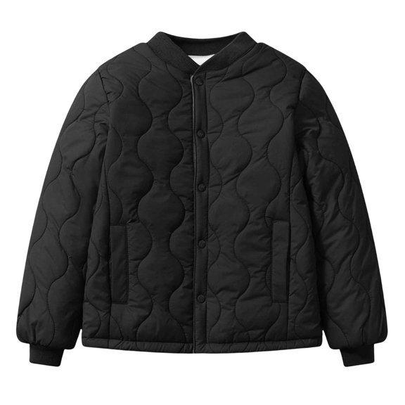 LIaqionyy Kids Quilted Jackets Lightweight Button down Jacket Boys Girls Warm Coats Padded Outwear with Pockets