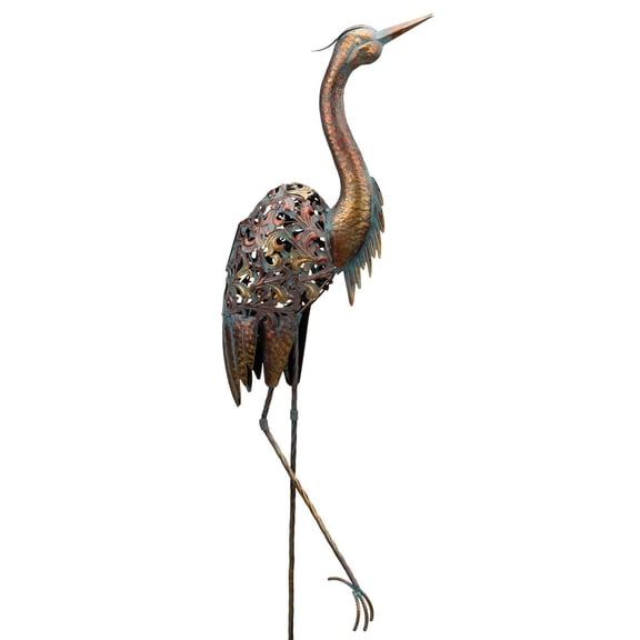 Solar Bird Stake - Heron - 11.5"x4.5"x46"
