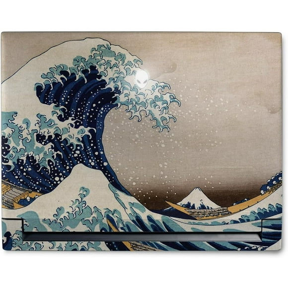MightySkins Skin Compatible with Alienware M18 R1 (2023) Full Wrap Kit - Great Wave of Kanagawa | Protective, Durable,