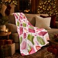 thumbnail image 3 of Scattered Chocolate Bars Strawberry Treats Sweetheart Pattern, Cozy Friendship Quote Scene, Warm Flannel Blanket for Living Room and Reading Nook, Art Lovers Friendship Gift, Artistic Home Decor, 3 of 9