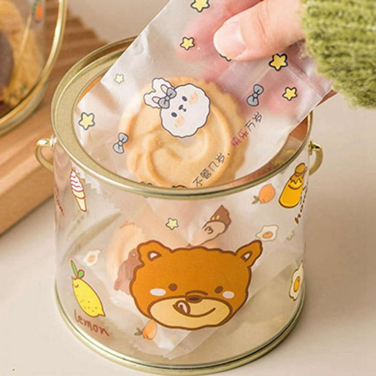 Cute Cartoon Cookie Box Tin Candy Box with Lids for Food Cookies Snacks  Storage 