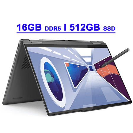 Lenovo Yoga 7i 14 Premium 2-in-1 Laptop 14" 2.2K IPS Touch 100% sRGB Glossy Low Blue Light Intel 10-Core i5-1335U Processor 16GB DDR5 512GB SSD Backlit Fingerprint Thunderbolt4 Win11 Gray