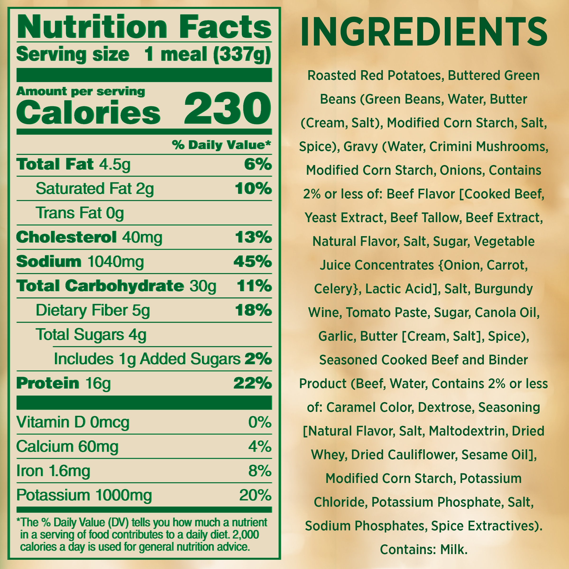 Marie Callender's Frozen Dinner, Steak & Roasted Potatoes, 13.6 Ounce